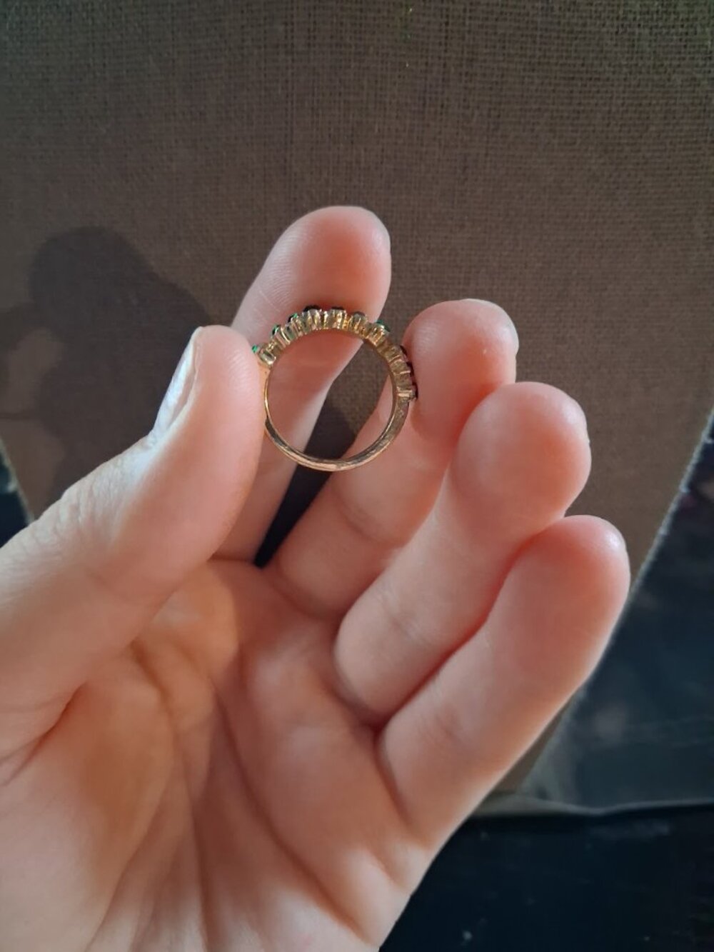 Green stoned ring - Picture 5 of 6